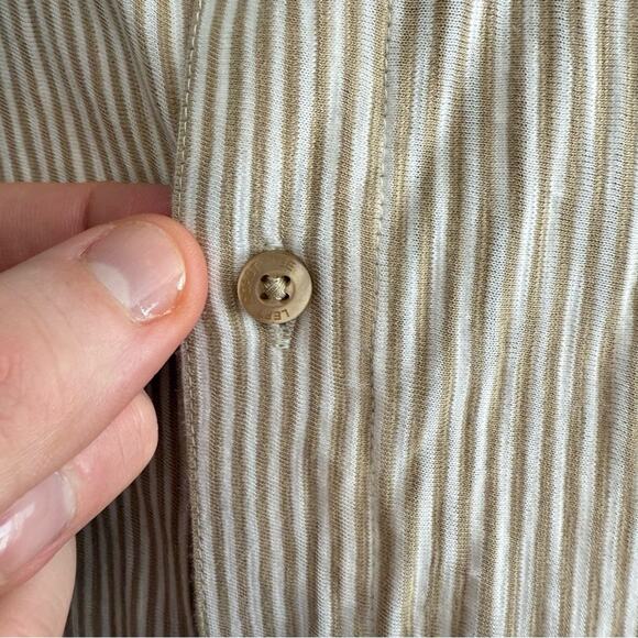 Left Coast Tee Stripped Button Down Size L - Picture 5 of 5